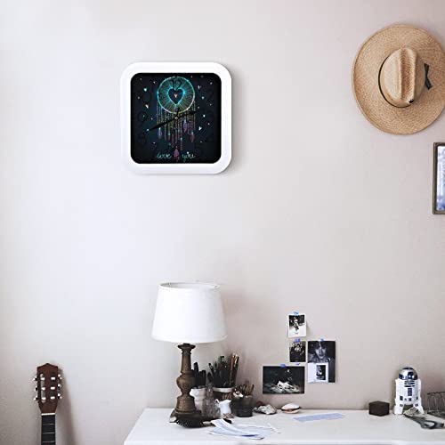 Pendule murale silencieuse attrape-rêves 26x26cm pour bureau - 7