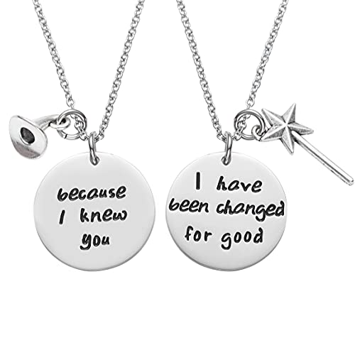 Melix Home Because I Knew You I Have Been Changed for Good Gifts for Sister Friendship BFF Gifts Necklace Set of 2