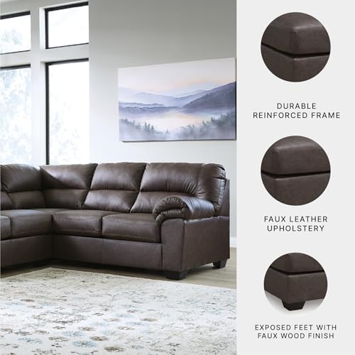 Image of Signature Design by Ashley Whitlock 3-Piece Faux Leather Sectional Couch