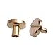 szzijia Yellow 10 x 4 x 6mm Leather Brass Belt Wallet Craft Flat Solid Screw Nail Rivet Chicago Binding Screws with Studes Pack of 20