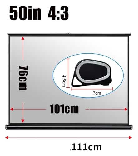Pantalla para proyector portátil 50" 4:3 miniatura 7