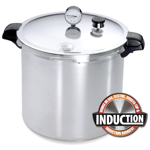 Image of Presto 01784 23-Quart Induction Compatible Pressure Canner, Silver, Aluminum