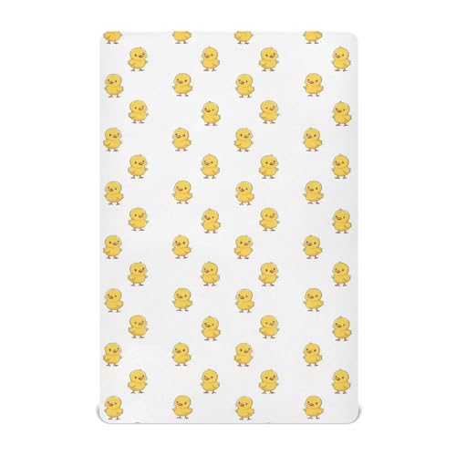 Image of Baby Crib Sheet Rubber Ducks Crib Mattress for Boys and Girls Playard Sheet Soft Breathable Fitted Baby Mattress Cover 52x28in