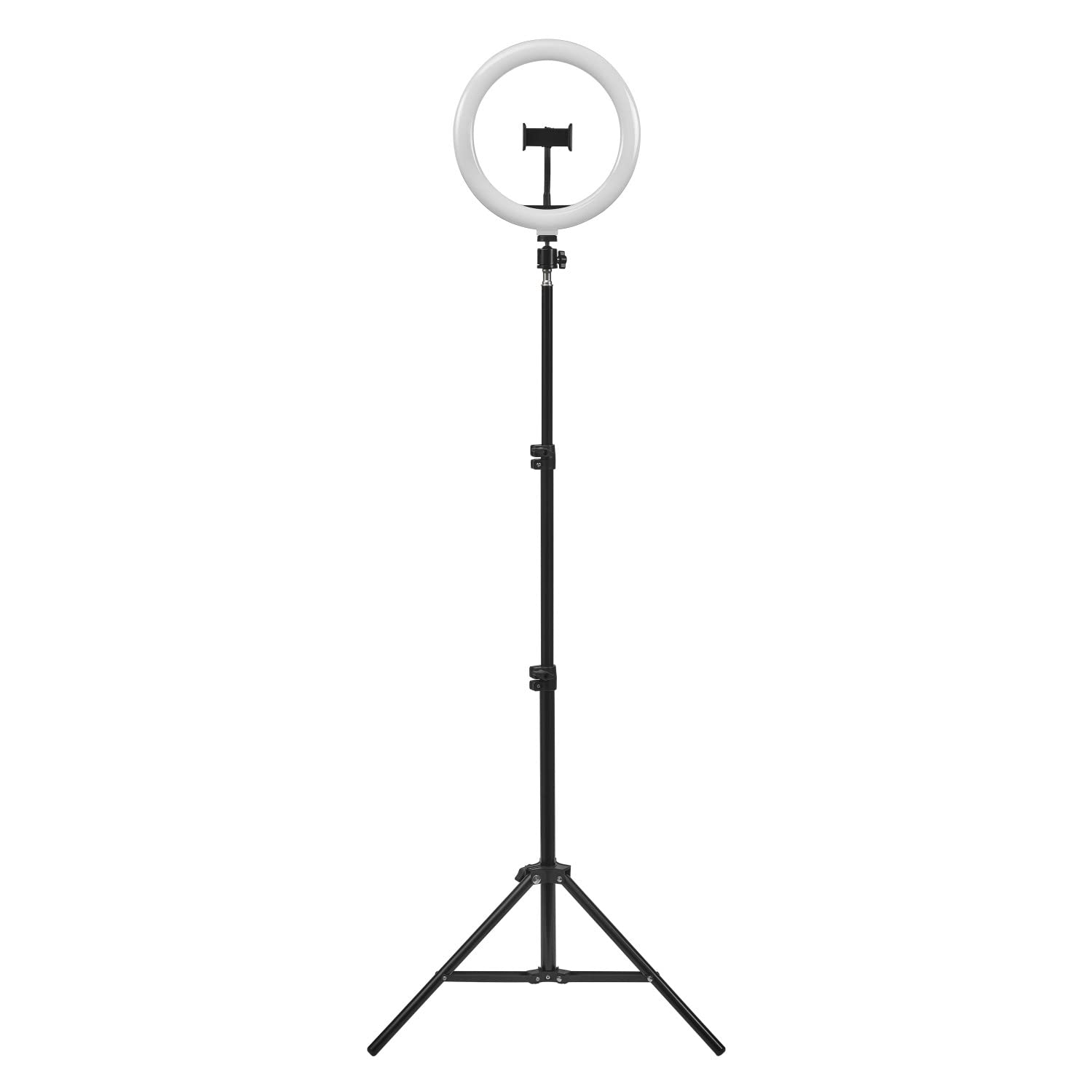 LEDVANCE Luce ad anello a LED con supporto 2100mm con connessione USB, 120 LED dimmerabili, 3000-5800k, 10W, 190mm, Luce ad anello per cellulare, make-up, fotografia con telecomando Bluetooth