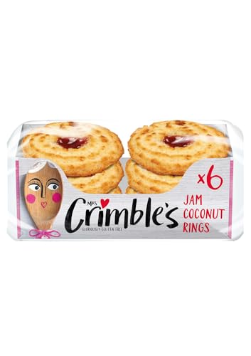 MRS. CRIMBLE'S GLORIOUSLY GLUTEN FREE - Galletas de Coco y Fresa Sin Gluten - Pack 12 Uds x 240g – Macaroons Ideales para el Desayuno o la Merienda - Galletas Esponjosas - Ingredientes Naturales