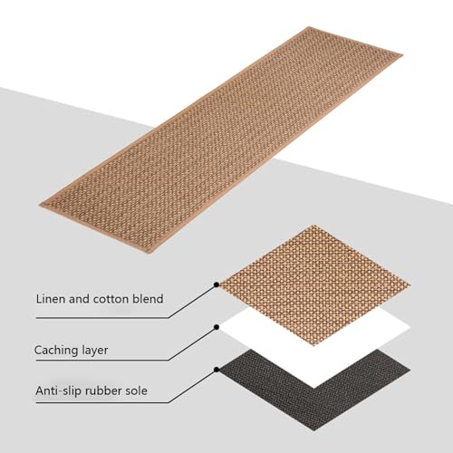 Alfombra antideslizante para escaleras de madera lavable 5