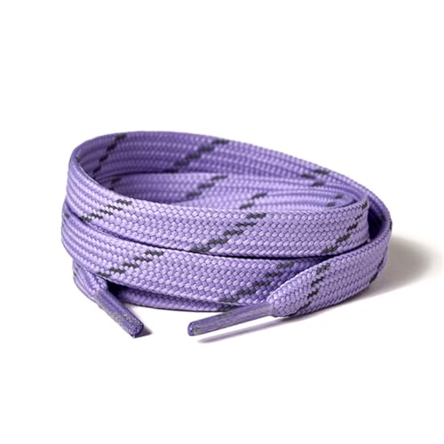 XIANMY Cordones planos de 9 mm, reflectantes, de repuesto, cordones de zapatos atléticos para tenis, zapatos casuales, botas, 100 cm, Purple, 100
