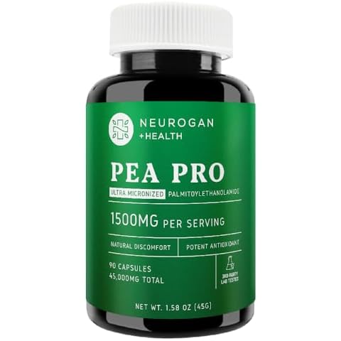 Ultra Micronized Palmitoylethanolamide (Pea) Supplement - 1500 MG Per Serving - Highly Purified & Bioavailable - 90 Capsules - Natural Discomfort Support for Men and Women Cover