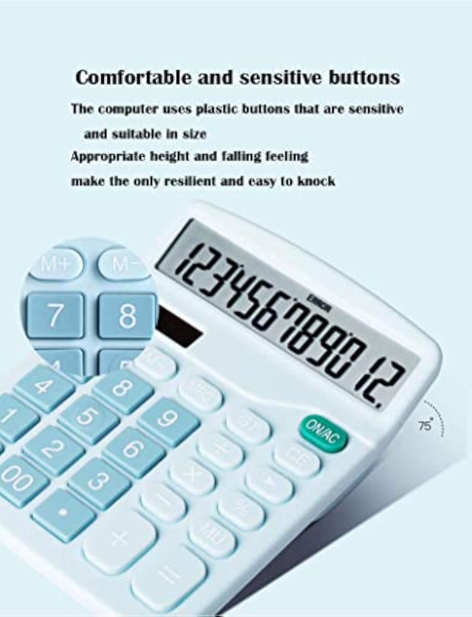 12-Digit Desktop Calculator with Extra Large LCD Screen