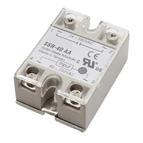 Relais statique SSR-40 AA avec base métallique de dissipation thermique pour charge 40A