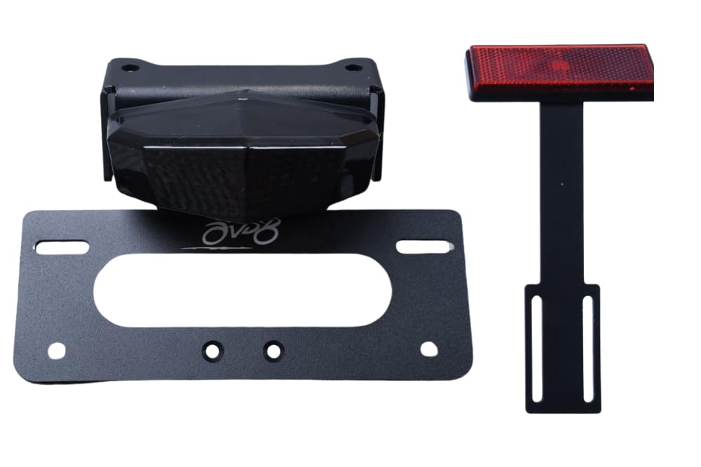 avdb - Uchwyt na płytę motocyklową AVDB kompatybilny TYLKO SUZUKI DRZ400 2005-2021, DRZ 400 E 2008-2021, DRZ 400S DR-Z400S 2005-2021 z odblaskiem (DYM)