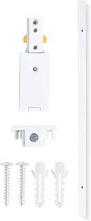 VANoopee H Track Lighting Rails Kit 3.3FT H Type Track Rails White with End Caps and Live End Feed Connector, Compatible with Single Circuit 120V H Style Track System, for H LED Track Lighting Heads