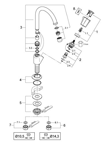Grohe Costa L - Grifo de una agua Ref. 20393001