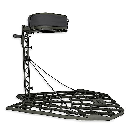 XOP Air Raid Evolution - Cast Aluminum Hang On Tree Stand for Hunting - Deluxe Deer Stand, Platform Dimensions - 21.5" X 31"