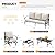 VICLLAX 8 Pieces Patio Furniture Set, Outdoor Conversation Set with 3-seat Couch, 4 Rocking Patio Sofa Chairs, Outdoor Coffee Table and 2 Padded Ottomans for Lawn Garden, Beige