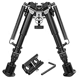 MidTen Rifle Bipod 6-9 Inches Adjustable Foldable Legs Spring Return with Picatinny Adapter...