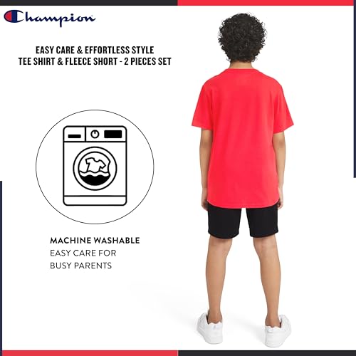 Image of Champion Boys 2 Piece Short Sleeve Shirt and Mesh Shorts Sets