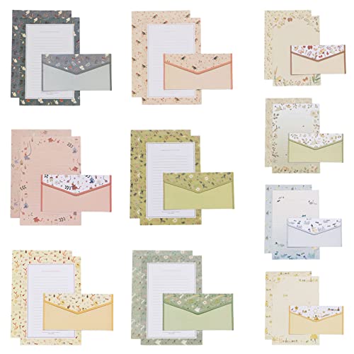 CZAKOMIX Briefpapier Set - 120 Blatt Liniertes Büttenpapier Mit 6 Designs