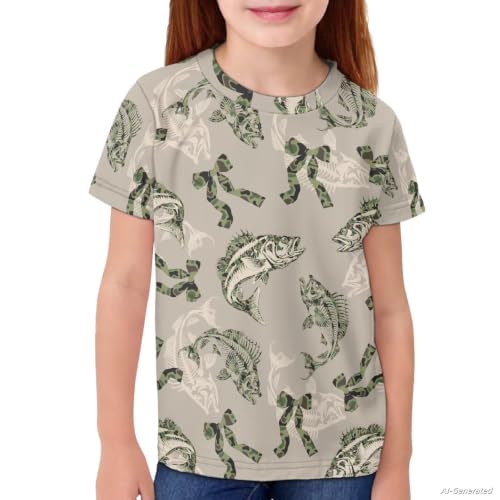 Image of Renewold Kids Novelty T-Shirt for Girls Boys Short Sleeve Crewneck Summer Tee Soft Breathable Graphic Shirt for Age 2-16