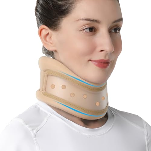 Velpeau Neck Brace for Neck Pain and Support - Soft Cervical Collar for Sleeping, Snoozing, Sleeping Upright, Anti-Snoring, Sleep Apnea for Women & Men (Khaki, Dual-purpose Version, M: 11.5-14