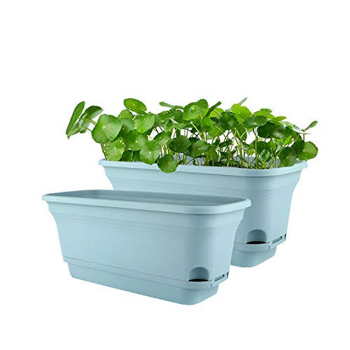 Compare Price rectangular plastic plant pots on