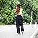 Lannaclothesdesign Women's Smocked Waist Boho Flowy Yoga Harem Pants Hippie Clothes (XL, Black)