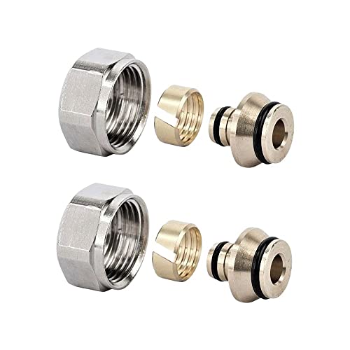 Lot de 2 connecteurs EUROCONE pour collecteur UFH 16 mm x 3/4 Wärmer System PSW TRADE SUPPLIERS LTD Cover