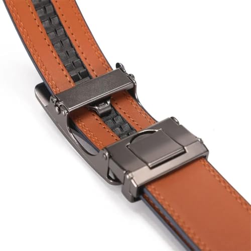 Men Genuine Leather Adjustable Belt Accessories Pants Metal Buckle Belt Suit3