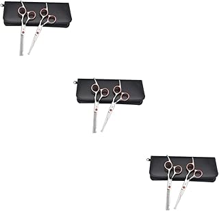 FRCOLOR 3 Peças Tesouras De Corte De Barbeiro Profissional Tesouras De Corte De Cabelo Profissionais Para Barbeiros Kit De Tesouras De Cabeleireiro Tesouras De Desbaste De Cabelo Tesouras