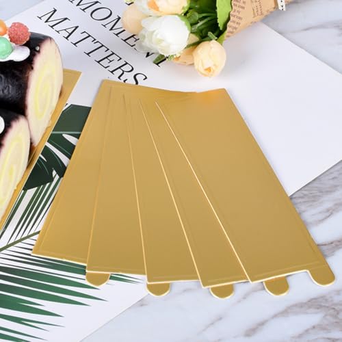 Base de cartón dorado para tartas rectangular reciclable y fácil de limpiar 8