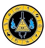 Gravity Cartoon Falls Bill Cypher Round 1.18 Inches Tall Metal Enamel Pin