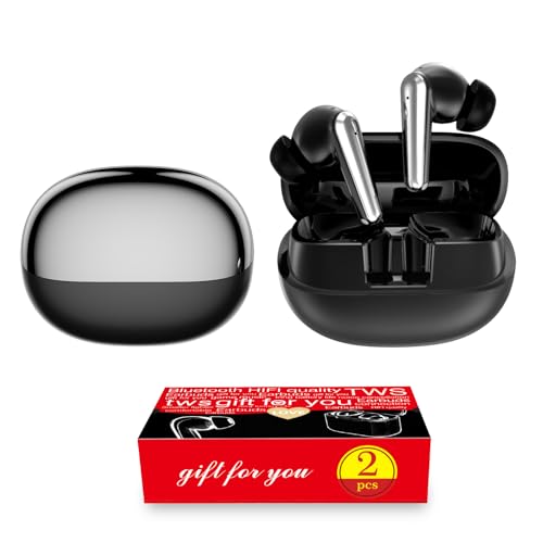 Image of Wireless Earbuds 2 Pack, ANC in-Ear Bluetooth Headphones, Big Bass Durable, Lightweight Design for Noisy Factories, Gym, and Travel, 60 Hour Long Playtime (Glossy Black)