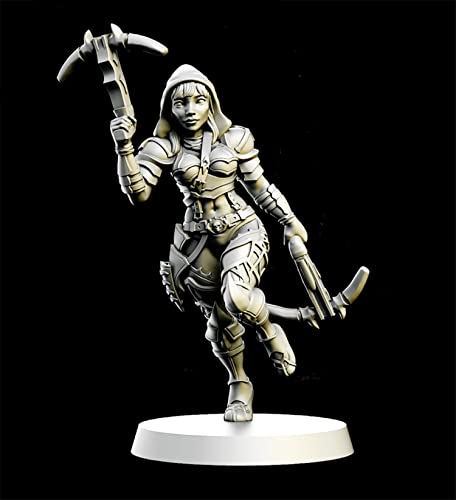 Figura modelo guerrera femenina ZHANGJING 1/24 75mm miniatura 1
