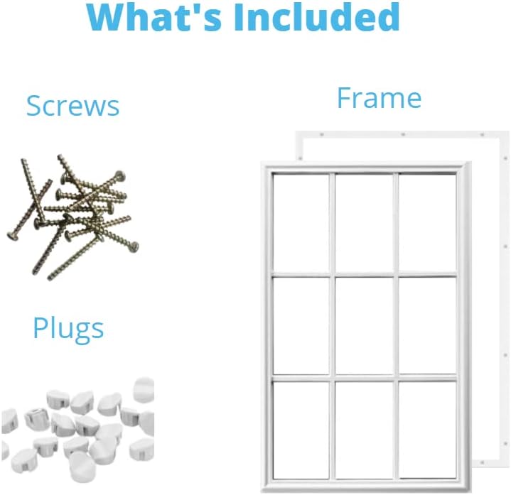Entry Door Frame Only Replacement Kit-Glass NOT Included! (9 Lite for 1/2" Glass, 22" x 36")