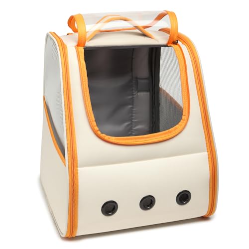 Kono Cat Dog Backpack Carrier for Small Cats Dogs Ventilated Design Foldable Pet Carrier Airline Approved for Travel Camping Hiking Use Up to 13 Lbs