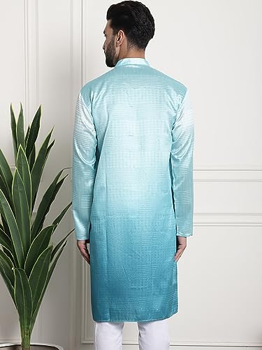 Image of SOJANYA (Since 1958 Men's Jacquard Silk Woven Design Long Kurta
