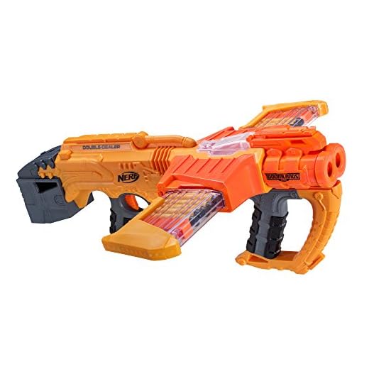 Double Dealer Nerf Doomlands Toy Blaster with Two 12-Dart Clips & 24 Official Elite Darts (Amazon Exclusive)