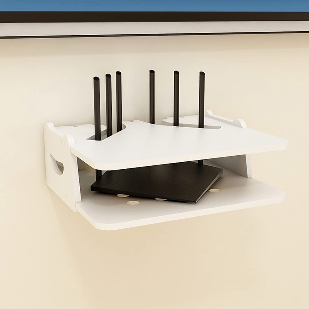 ❀❀❀WiFi-Router-Regal,Desktop-Deko-Box, Aufbewahrungsbox for kabellose Router – Regal, Desktop-Set-Top-Box, WLAN-Box/Holzfarbe/32 x 30 x 12 cm