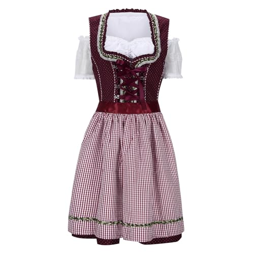 Vestido Dirndl de inspiración rural con elegante sobrefalda de gasa midi 4