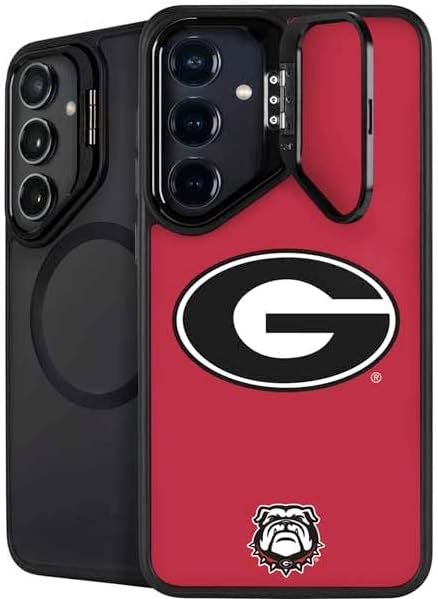 Skinit Kickstand Phone Case Compatible with Galaxy S25 Plus - Officially Licensed University of Georgia Logo Red Design