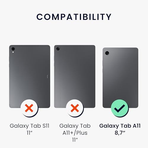 kwmobile 2x tempered glass compatibel met Samsung Galaxy Tab A11 - Screenprotector voor tablet - Transparante folie - Afbeelding 6