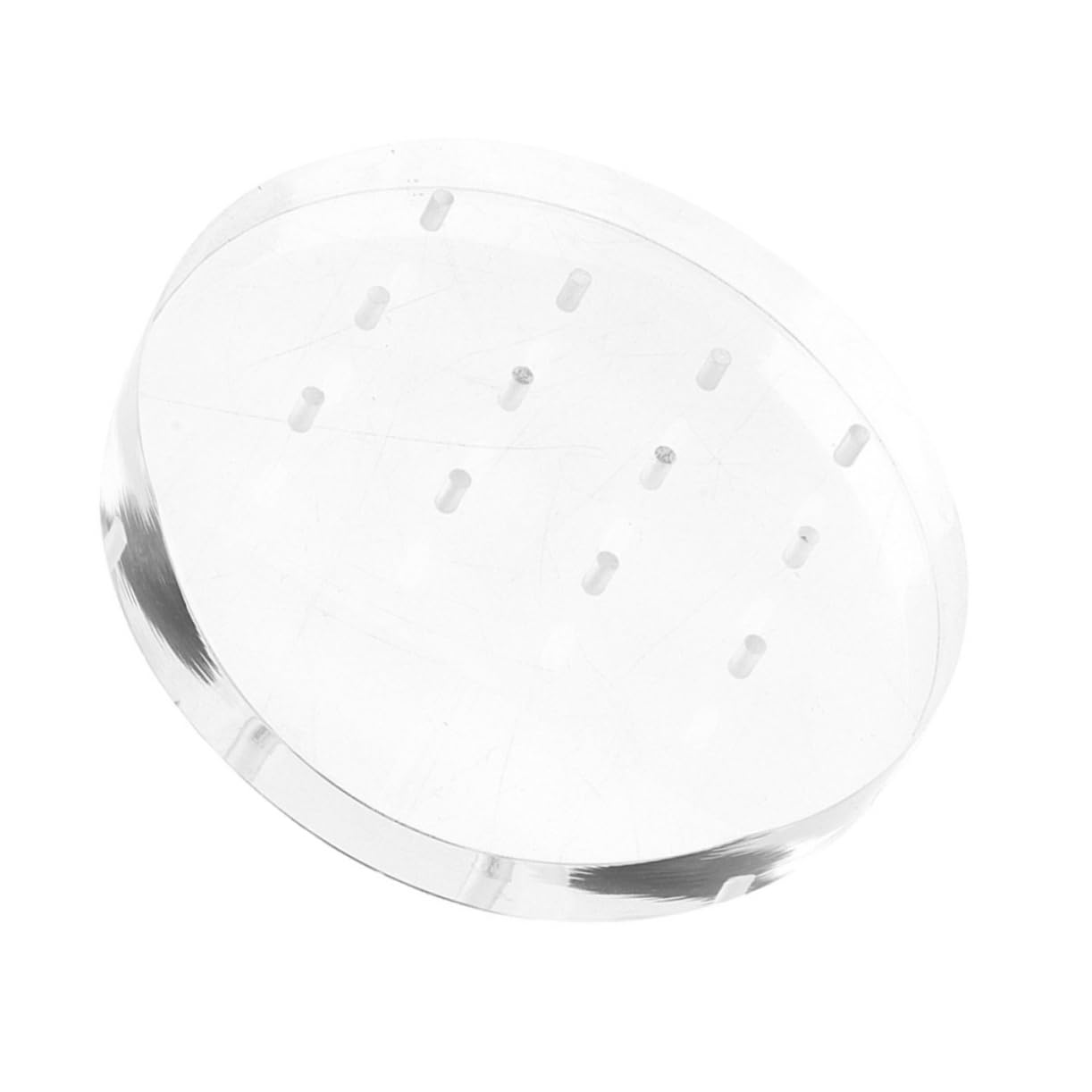 VICASKY Nail Grinding Head Display Rack 12 Hole Acrylic Organizer for Nail Salon