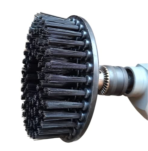 Image of Ambikabrush Home Cleaning Drill Brush 6 Inches (Hard) (Use with Diluted 15% Acid) (Black, 3pc)