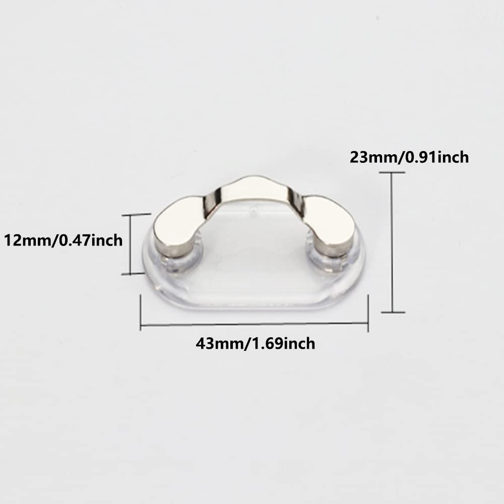 4PCS Magnetic Eyeglass Holder Stainless Steel Mini Sunglass Racks 12 Colors Bat Shape ID Badge Holders(Dark Blue) - Image 2