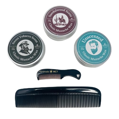 G.B.S 3 Mustache Wax Set – Sandalwood, Sweet Tobacco &