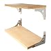 Alise 1 Pair Stainless Steel 4mm-Thick Heavy Duty Shelf Bracket Corner Brace Support Fastener 6 x 4 Inch Wall Hanging,J5206-2P Brushed Finish