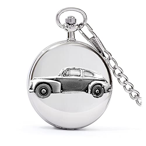 Montre gousset homme motif voiture suédoise pour costume rétro