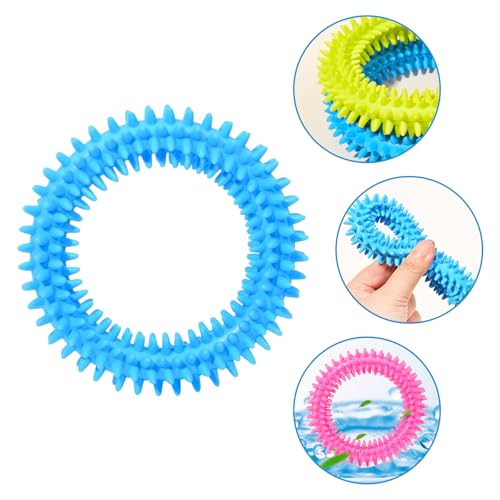 KEORHEZ Welpe Zähne Kauen Spielzeug 10Pcs, Juckreiz Kleine Hunde Welpenspielzeug Ring, Gummi Kauspielzeug Mundgesundheit Welpen Interaktives Naturkautschuk Spielzeug Kleiner Ring für kleine Hunde