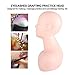 EVTSCAN Makeup Practice Model Head for Beauticians, with Shoulder Silicone Texture Reusable Suitable for Massage and Makeup Practice, Wig Cap Display, Beauty School and Salon Use