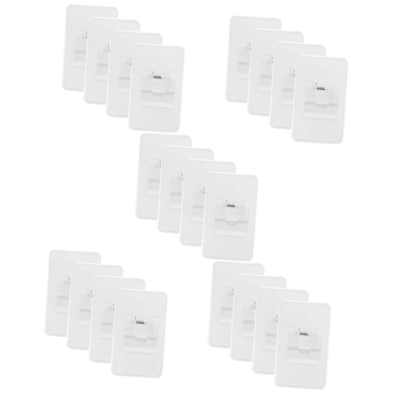 MAGICLULU 5 Ensembles Supports Auto Adhésifs pour Tringles À Rideaux Lot de Crochets Fixes pour Salle De Séjour Cuisine Et Salle De Bain Installation Facile Et Pratique Capacité 4 Pièces * 5
